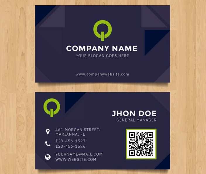 Business Cards with QR Code Examples