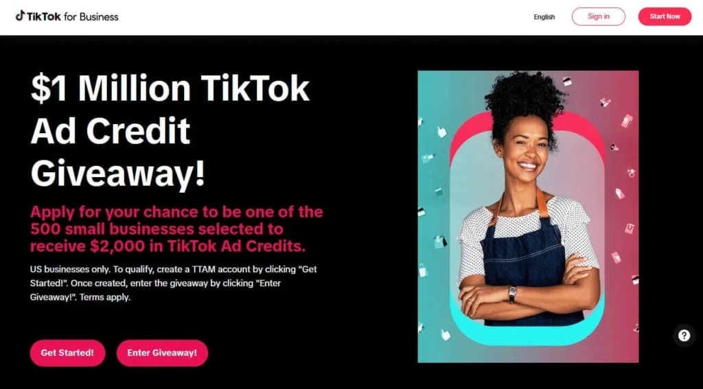TikTok $1 Million Giveaway for US Small Businesses