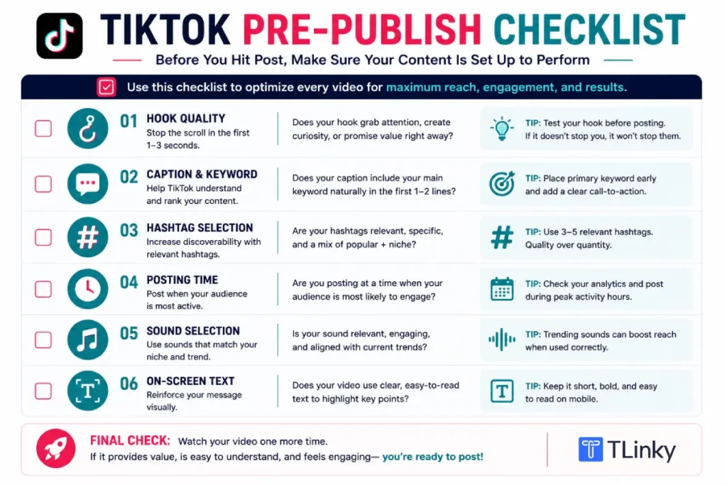 Pre-publish content checklist
