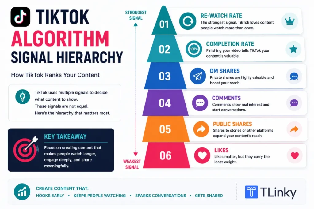 TikTok algorithm signal hierarchy