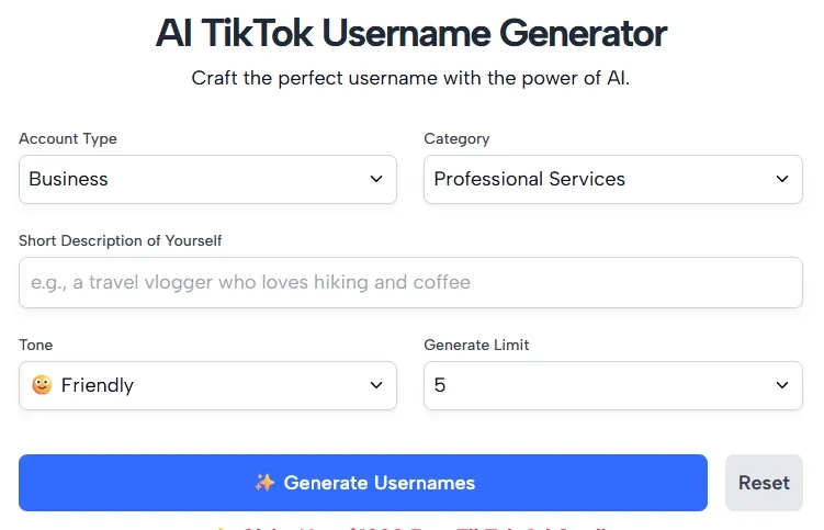 TikTok Username Generator