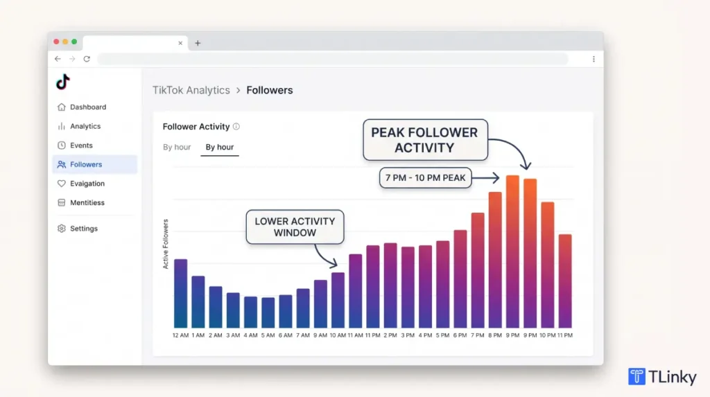 TikTok Analytics Followers tab