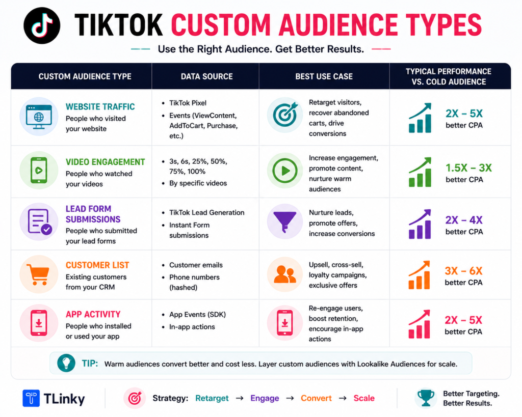 TikTok Custom audience types