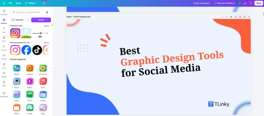 Canva editor