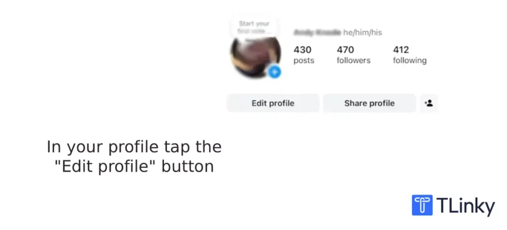 Go to edit profile