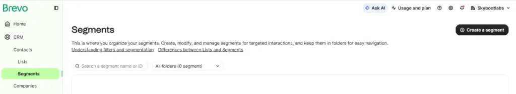 Brevo's AI-powered segmentation