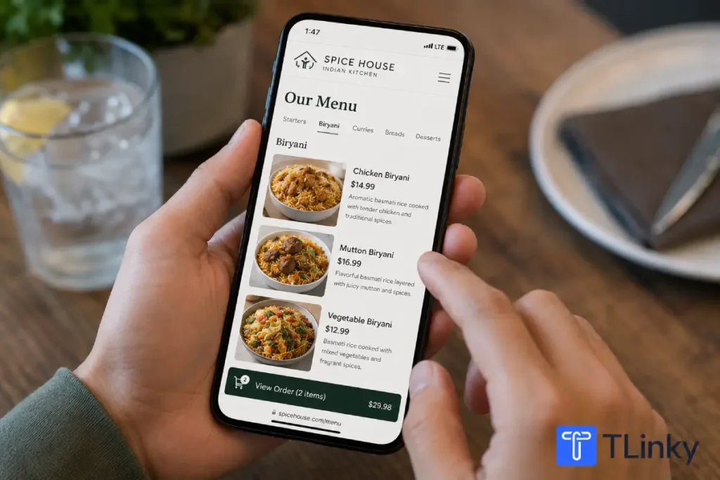 Building your digital menu