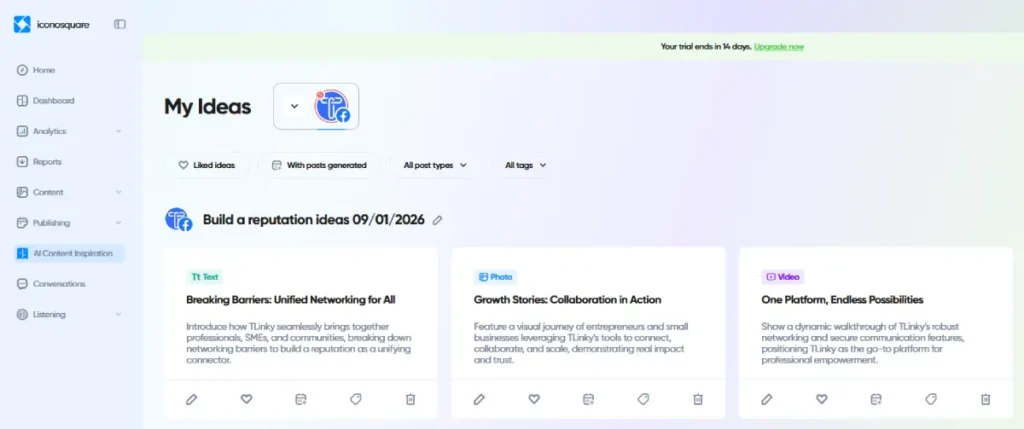 Iconosquare dashboard