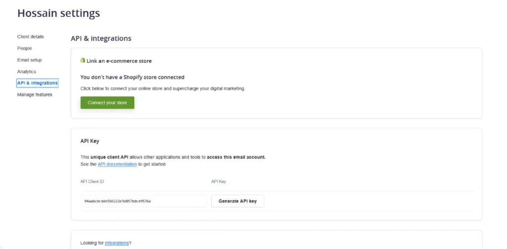 Api integration
