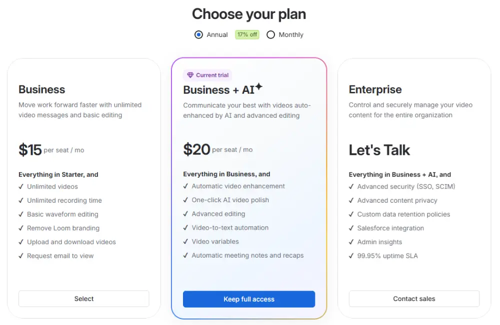 Loom Pricing