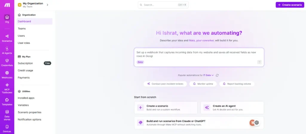 Make Dashboard