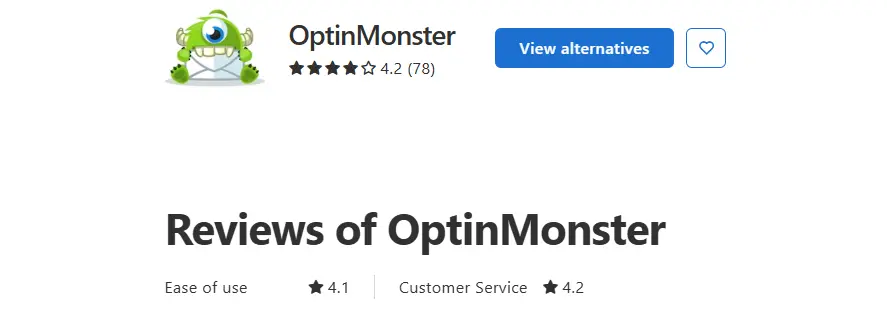 OptinMonster Capterra reviews