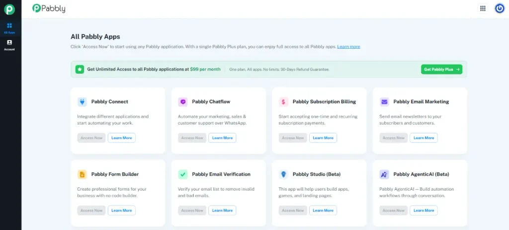 Pabbly Connect apps