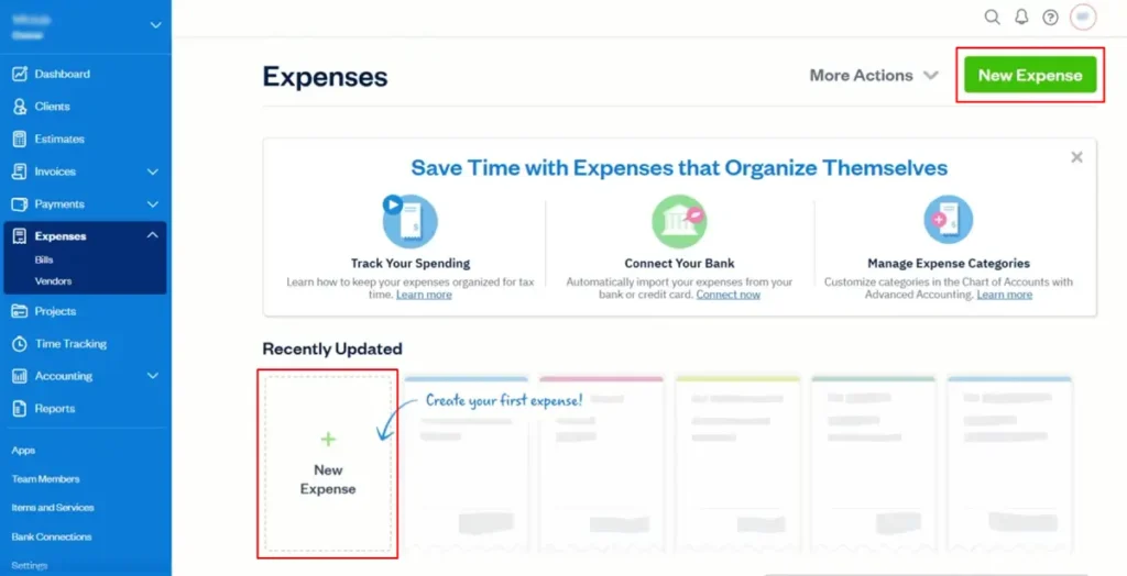 Create expense categories